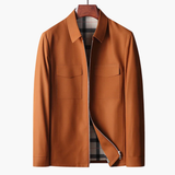 Men's Jacke with front zipper and shirt collar