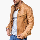 Men's zip-up Jacke with stand-up collar
