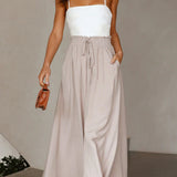 Willow Dune Wide-Leg Drawstring Hose