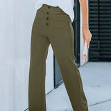 Harbour Street Wide-Leg Button Hose