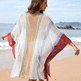 Red Solstice Shores Crochet Überwurf